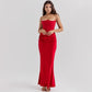 Satin Strapless Backless Mermaid Evening Gown