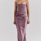 Satin Strapless Backless Mermaid Evening Gown