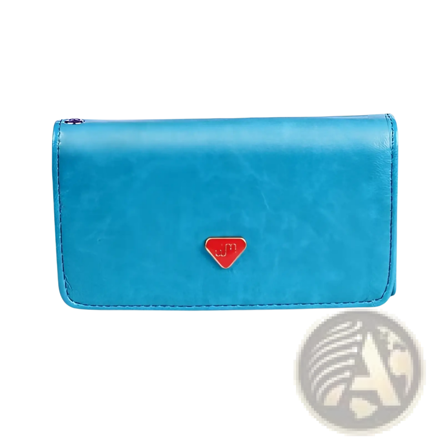Slim Women's Teal Pu Leather Wristlet Wallet with Coin Pocket