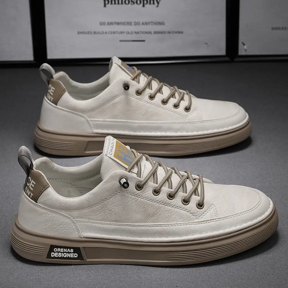 Men's Casual Suede and Leather Slip-on Sneakers