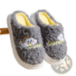 Smiling Cloud and Rainbow Plush Cotton Slippers