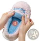 Smiling Cloud and Rainbow Plush Cotton Slippers