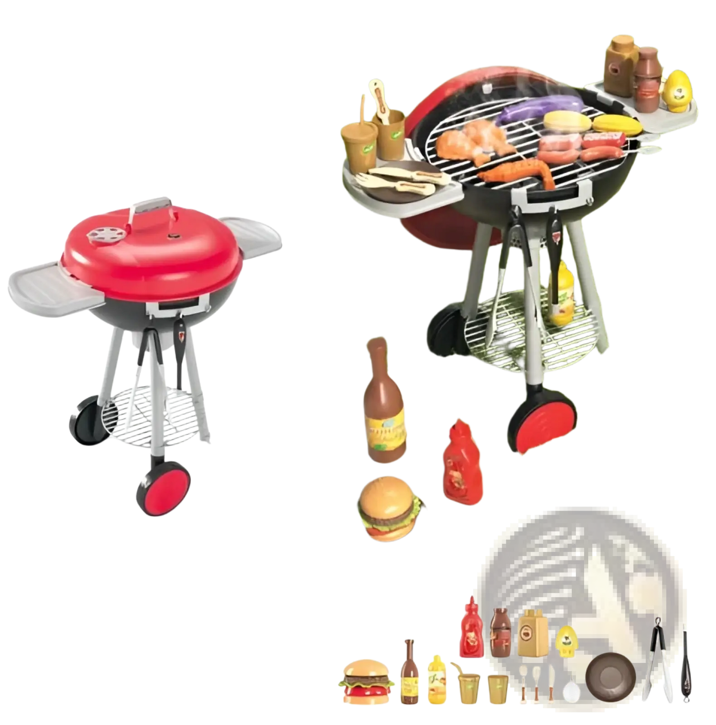 Smoking Barbecue Grill Toy with Light and Sound Ic