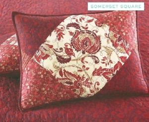 Fronha Martha Stewart Collection Somerset Square Standard, Vermelha