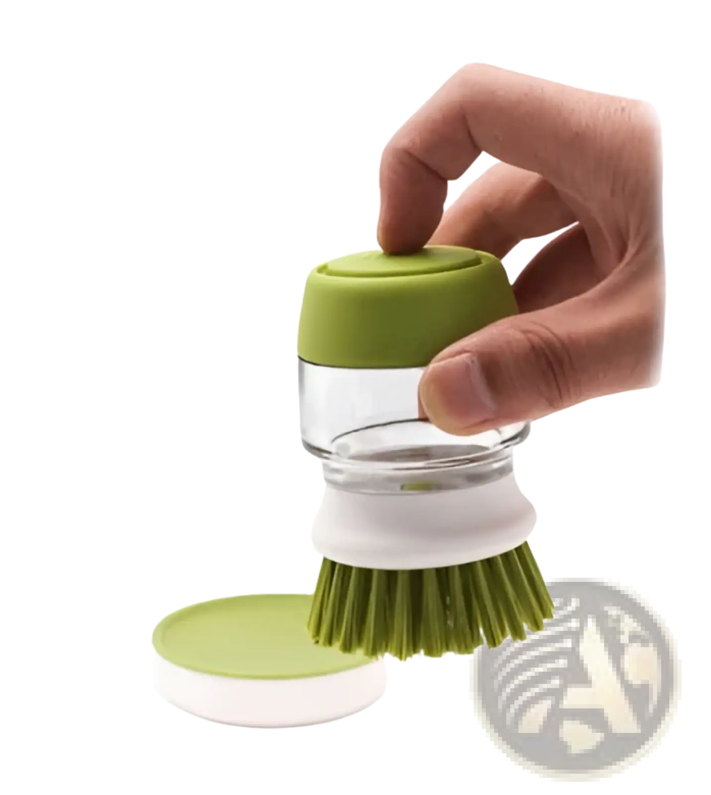 Soap Dispensing Dish Brush with Non Slip Storage Base