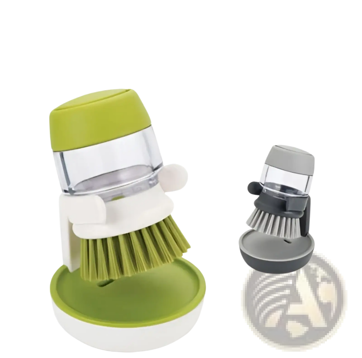 Soap Dispensing Dish Brush with Non Slip Storage Base