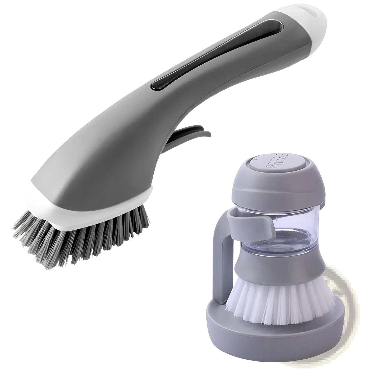 Soap Dispensing Dish Brush with Non Slip Storage Base