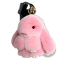 Soft Fluffy Bunny Faux Fur Plush Keychain Accessory
