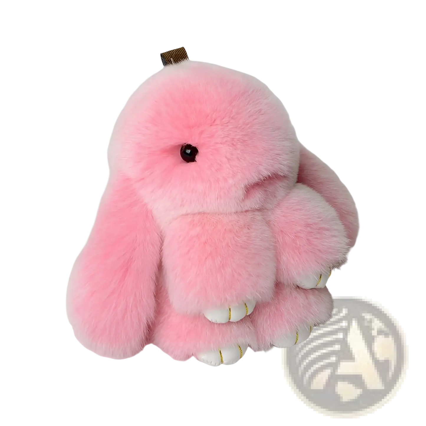 Soft Fluffy Bunny Faux Fur Plush Keychain Accessory