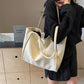 Large Faux Leather Minimalist Commuter Tote Bag