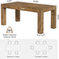 Solid Oak Rustic Executive Desk with Stool 63 Inch