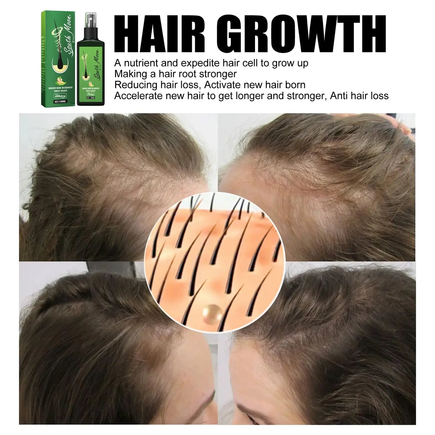South Moon Ginger Hair Growth and Strengthening Spray