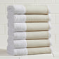 Cotton Linen-Like Border 6-Piece Towel Set - Priya Collection