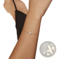 Sparkling Solitaire Moissanite Silver Chain Bracelet