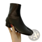Split Toe Tabi High Heel Leather Ankle Boots