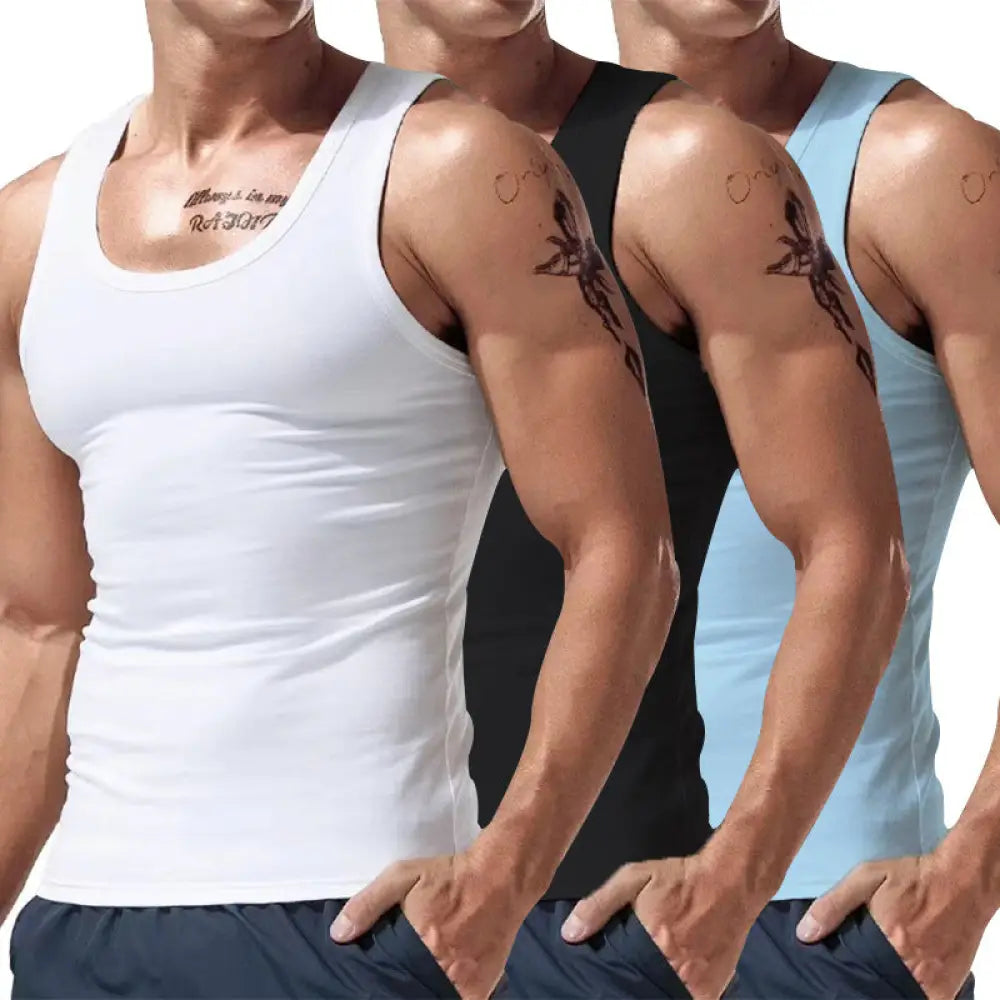 Men's 3-piece Multicolor Summer Tank Top Set