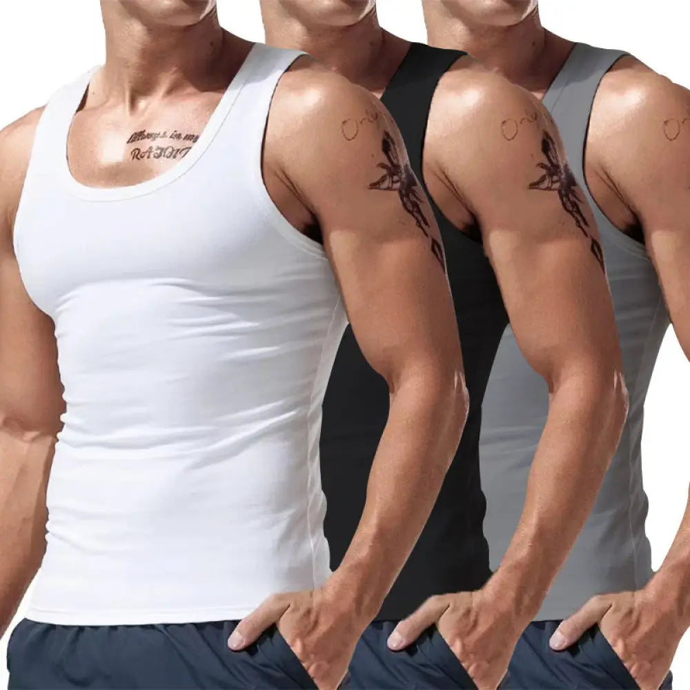 Men's 3-piece Multicolor Summer Tank Top Set