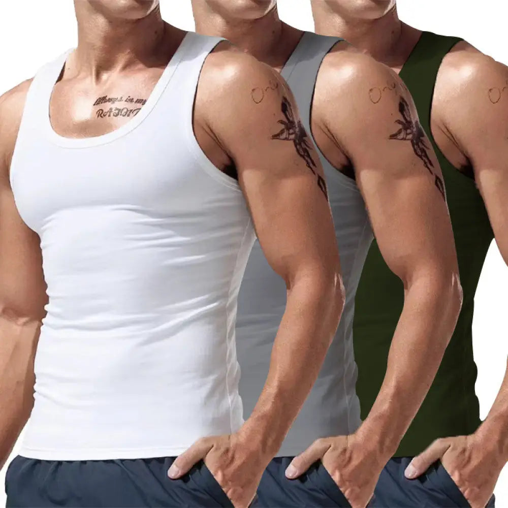 Men's 3-piece Multicolor Summer Tank Top Set