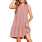 Tiered V-neck Sleeveless Button Front Summer Dress