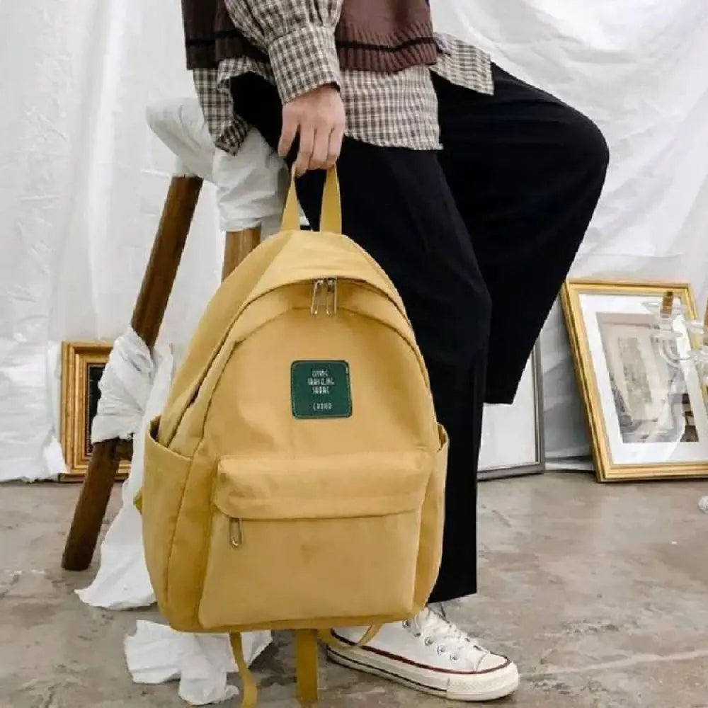 Women's Korean Corduroy Pastel School and Travel Backpack