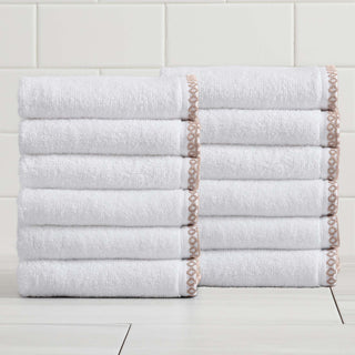 Cotton Border-Stitched 6-Piece Towel Set - Valery Collection