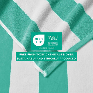 Cotton Velour Cabana Stripe Beach Towel - Novia Collection
