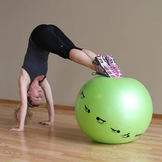 Bola de exercício de estabilidade autoguiada inteligente Prism Fitness de 23 polegadas, verde