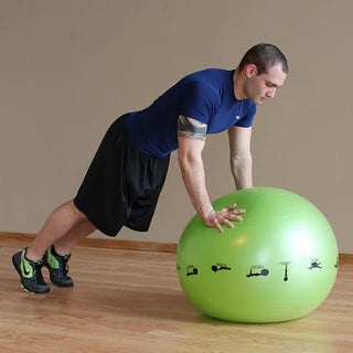Bola medicinal autoguiada inteligente Prism Fitness de 55 cm para exercícios de estabilidade, amarela