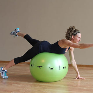 Bola medicinal autoguiada inteligente Prism Fitness de 55 cm para exercícios de estabilidade, amarela