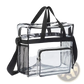 Stadium Approved Clear Crossbody Bag with Mesh Pockets