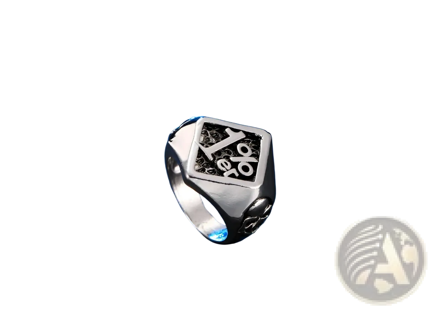 Stainless Steel 1%er Skull and Signet Biker Rings