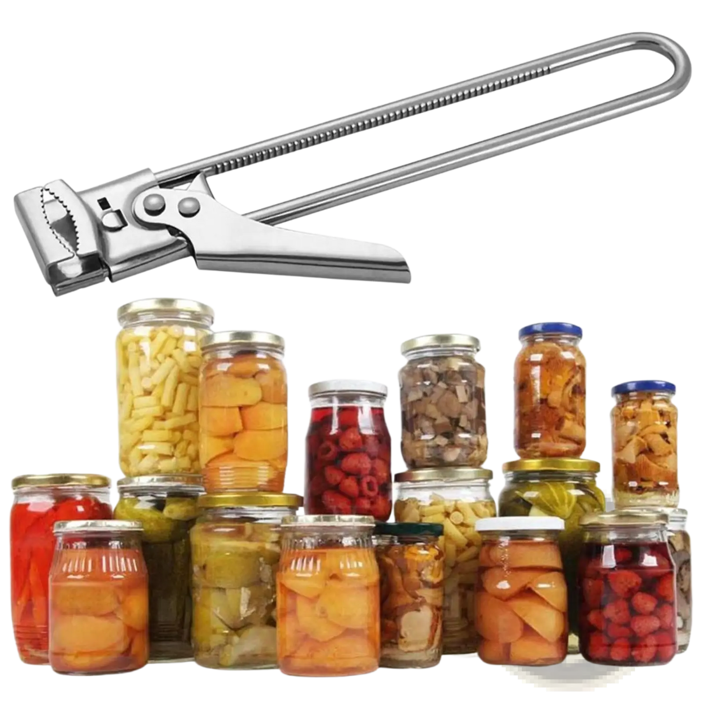 Stainless Steel Adjustable Jar and Bottle Opener