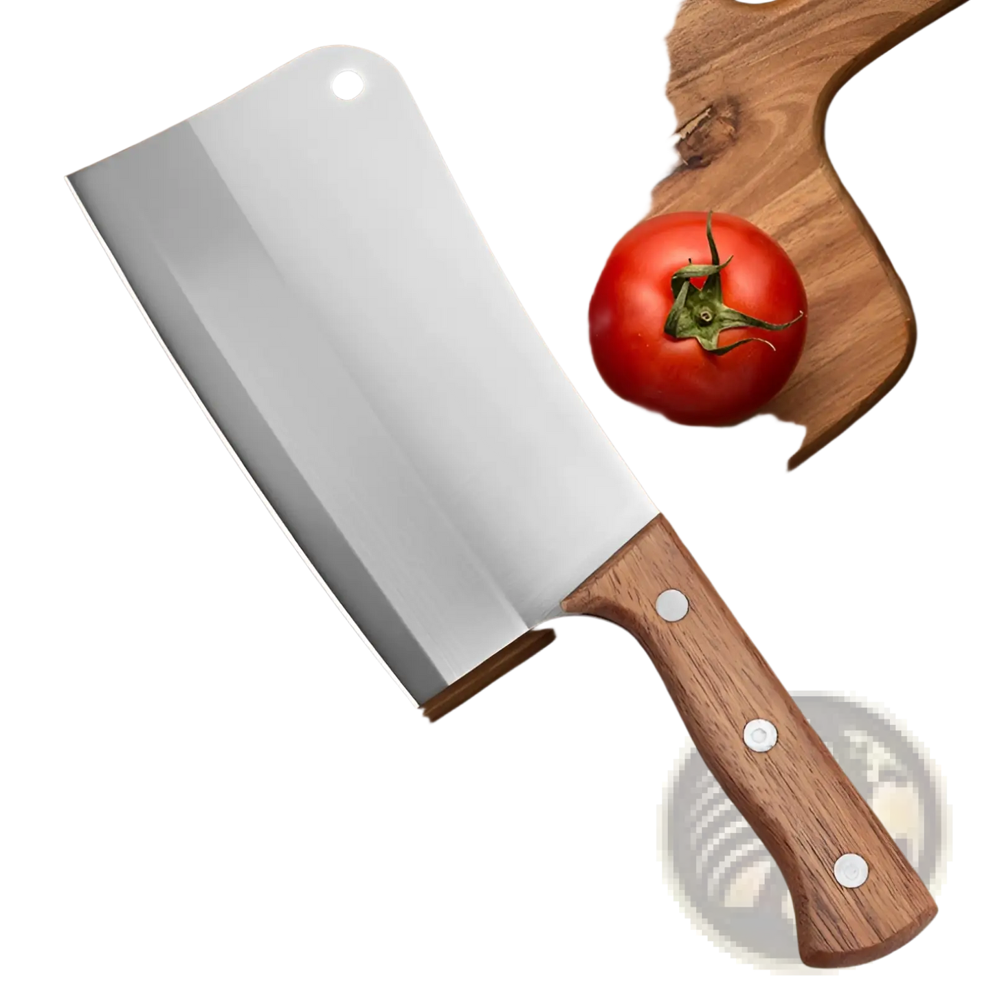 Stainless Steel Chef Knife Cleaver with Wood Handle