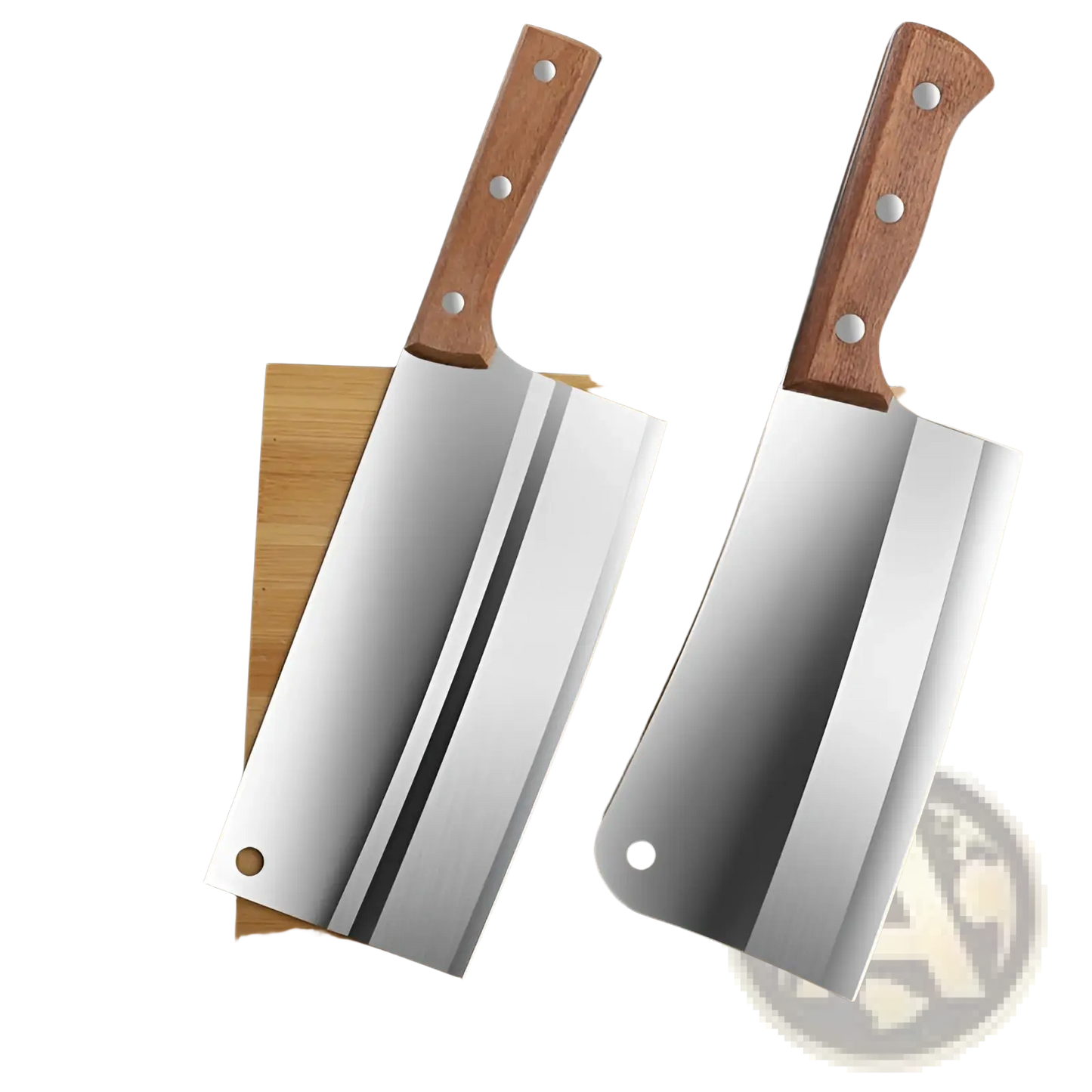 Stainless Steel Chef Knife Cleaver with Wood Handle