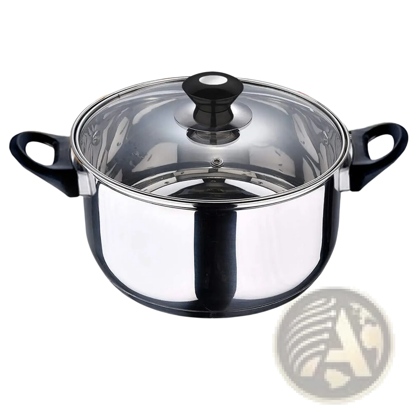 Stainless Steel Cookware Set 12 Piece with Glass Lids