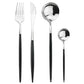 Modern Gold Polished Stainless Steel Flatware Set