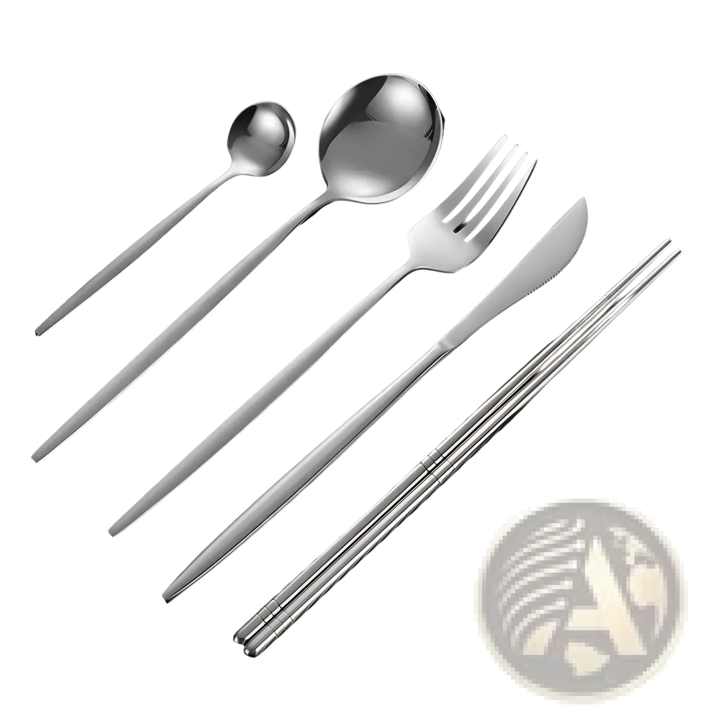 Stainless Steel Cutlery Set with Chopsticks 5pc