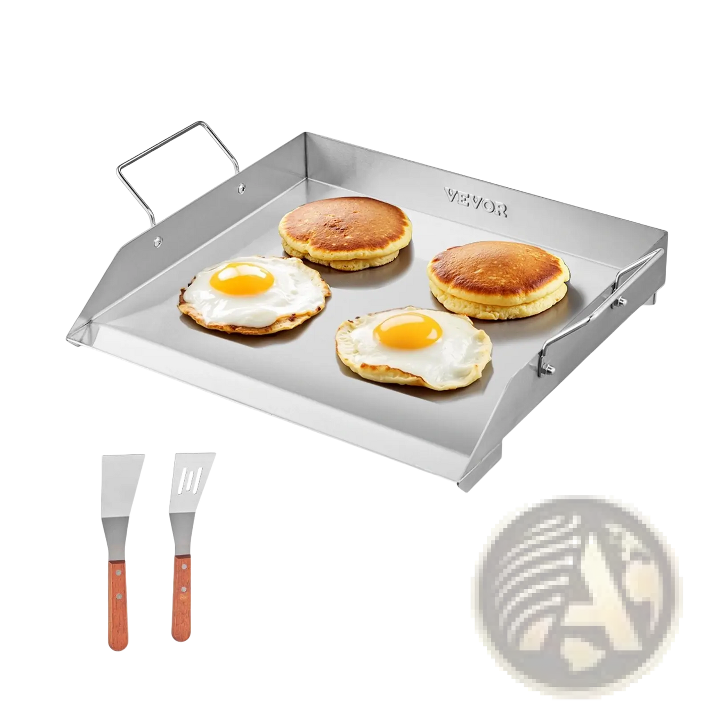 Stainless Steel Griddle 18x16 in Universal Bbq Grill Pan