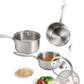 Stainless Steel Saucepan Set 3 Piece Induction Ready