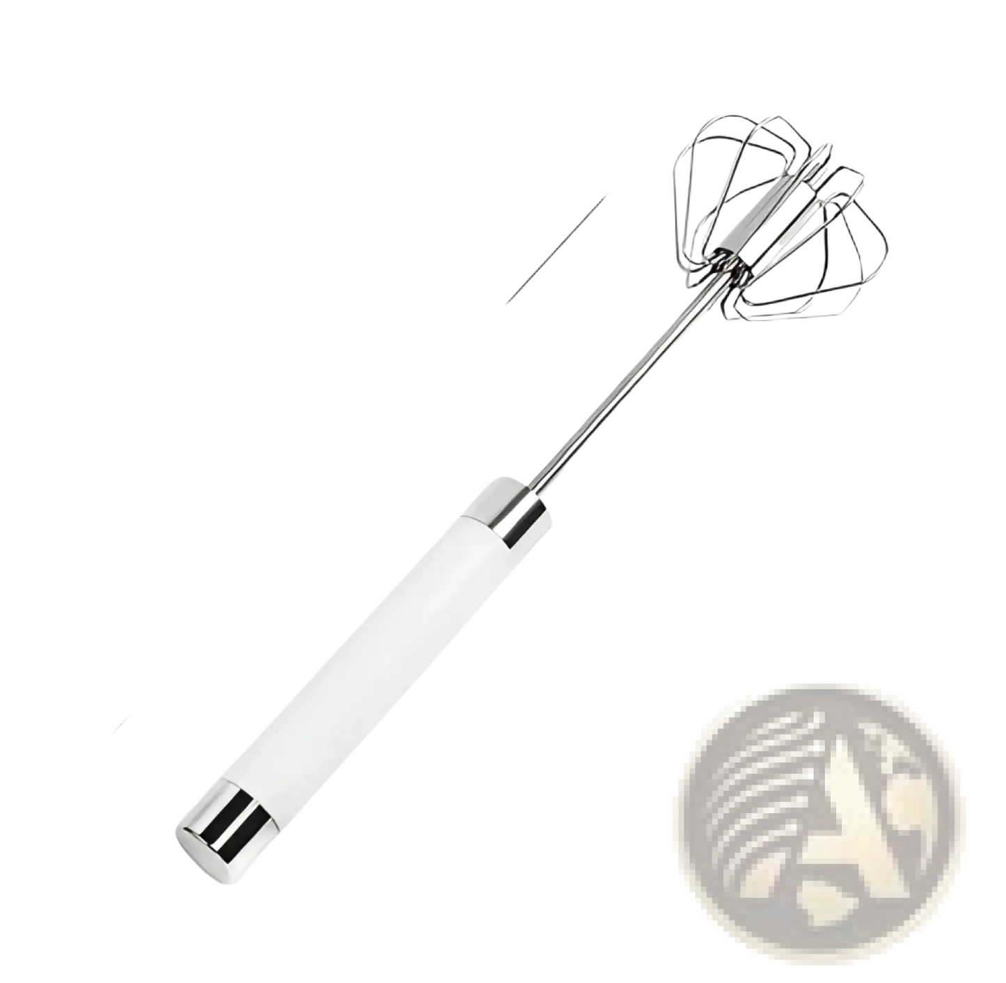 Stainless Steel Semi Automatic Rotating Egg Beater Whisk