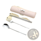 Stainless Steel Travel Cutlery Set with Pink Bow Case