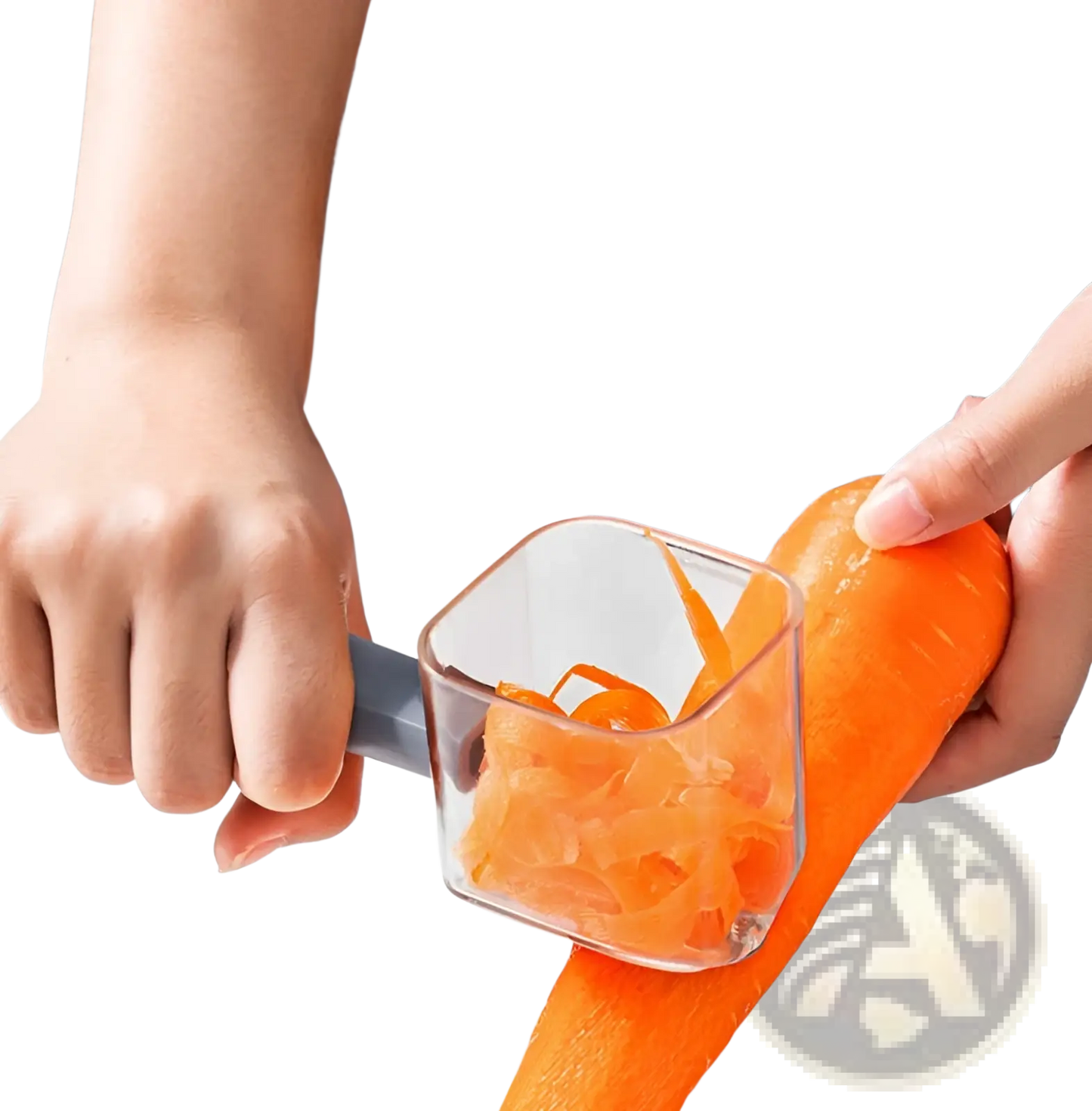 Stainless Steel Vegetable Peeler with Gray Handle