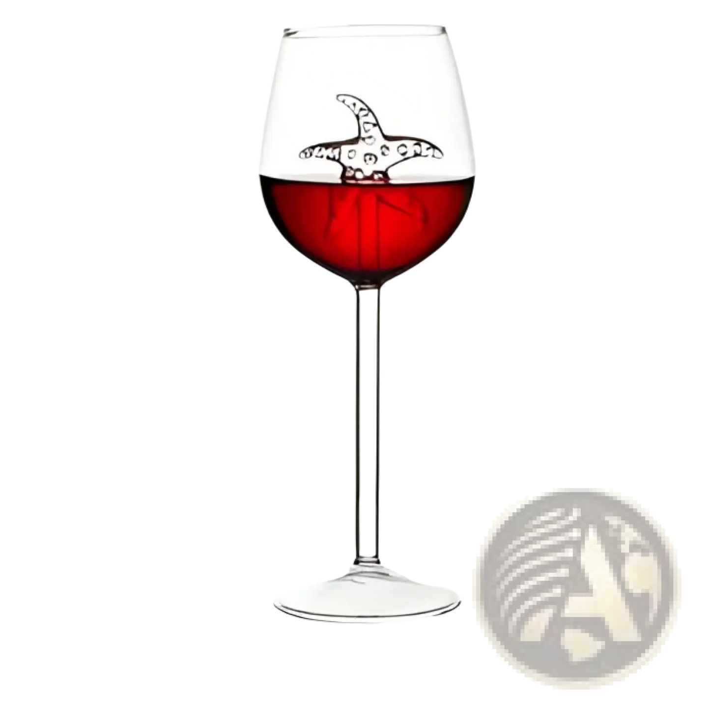 Starfish Sea Horse Crystal Red Wine Glass 400ml