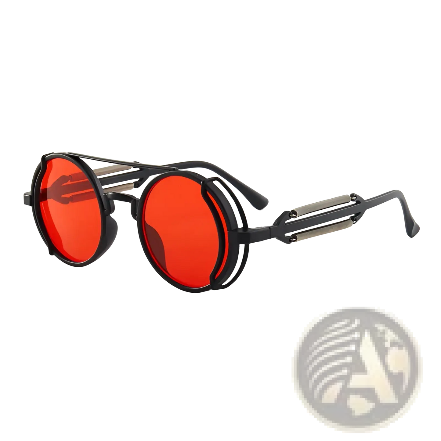 Steampunk Round Sunglasses with Double Spring Legs