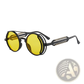 Steampunk Round Sunglasses with Double Spring Legs