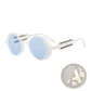 Steampunk Round Sunglasses with Double Spring Legs