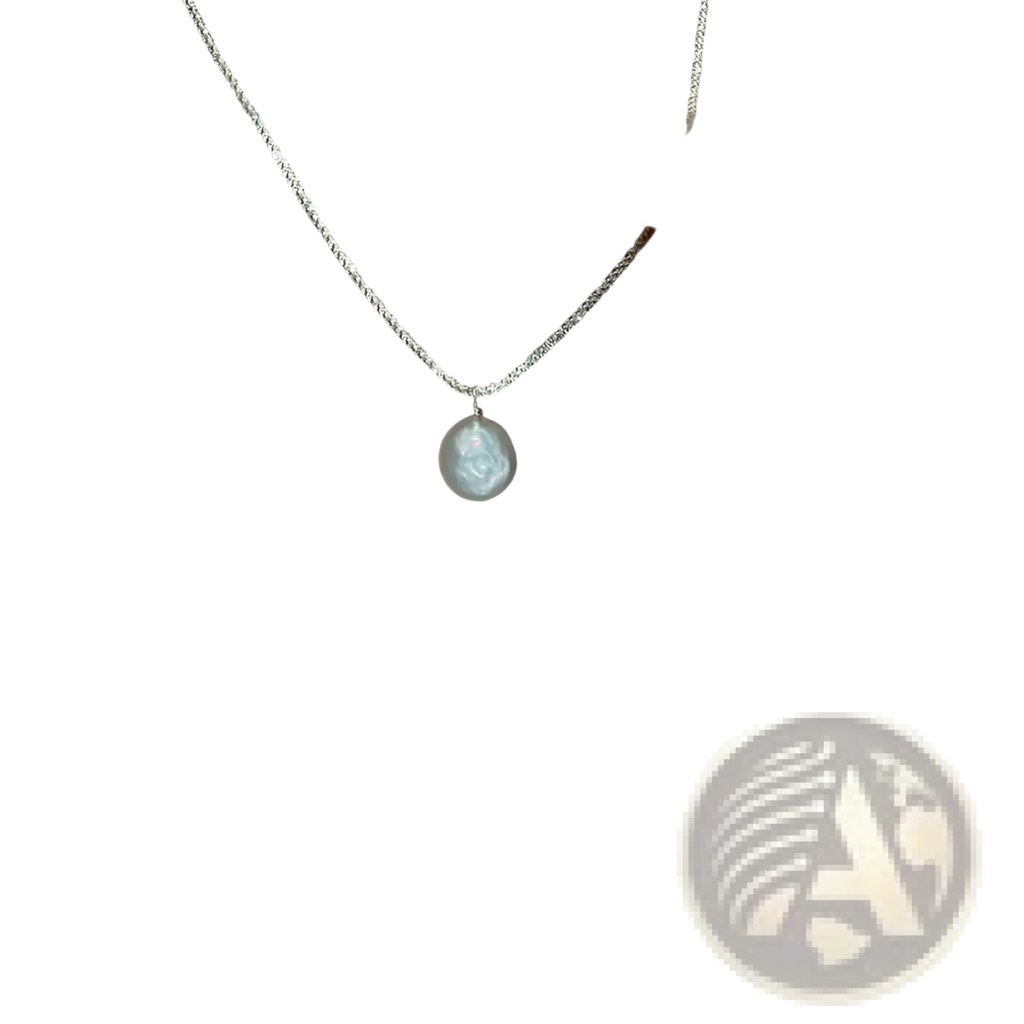 Sterling Silver Baroque Pearl Starry Sky Necklace
