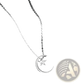 Sterling Silver Crescent Moon and Star Pendant Necklace