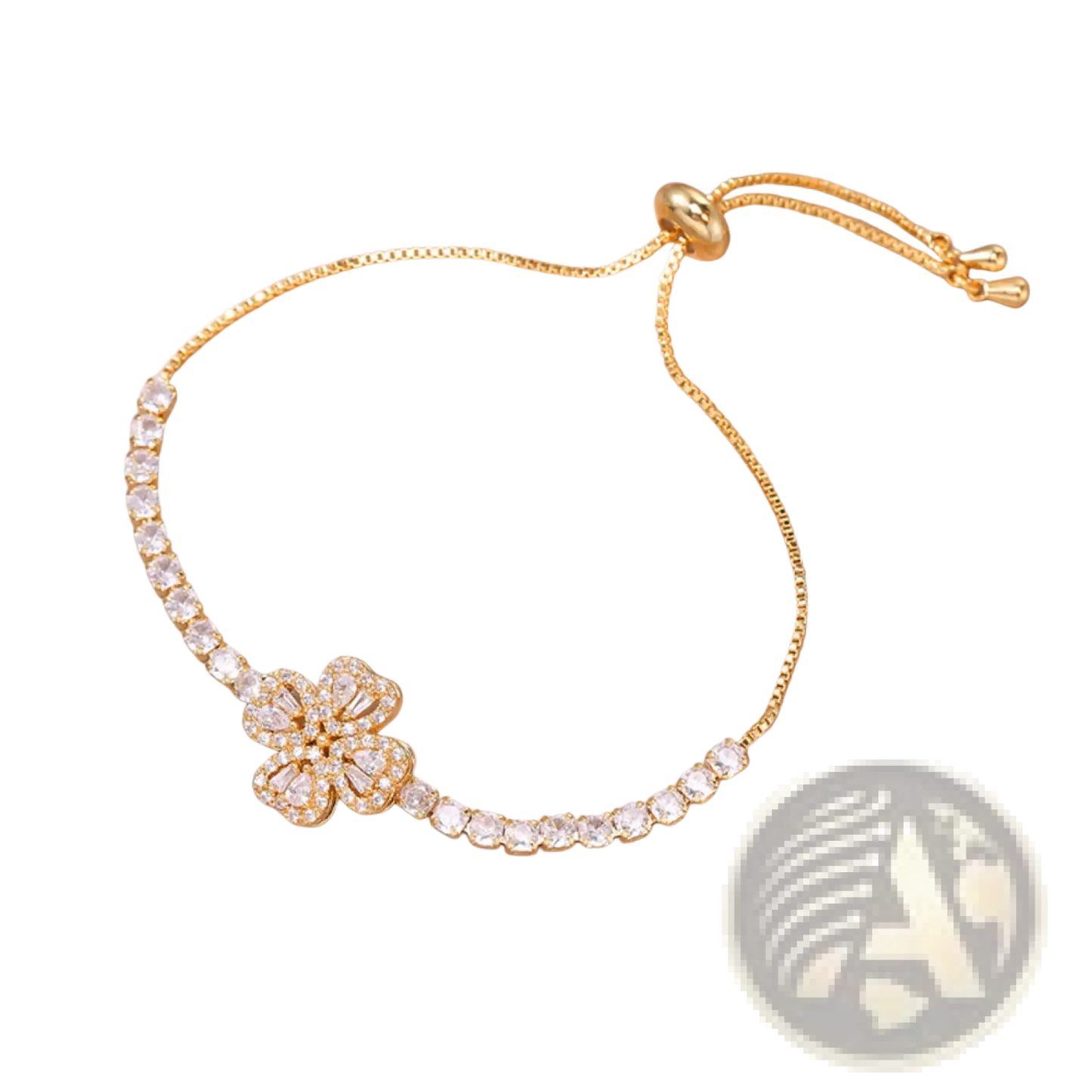 Sterling Silver Infinity Heart Adjustable Cubic Zirconia Bracelet
