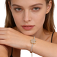 Sterling Silver Infinity Heart Adjustable Cubic Zirconia Bracelet